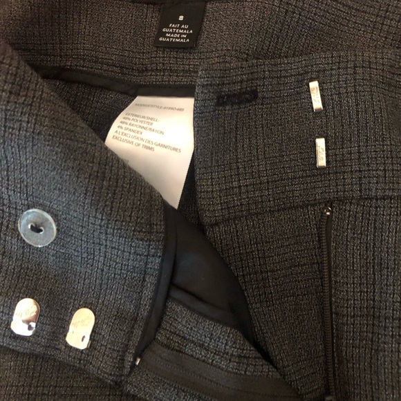 Tribal dress pants, size 8, deep grey plaid - Picture 7 of 12